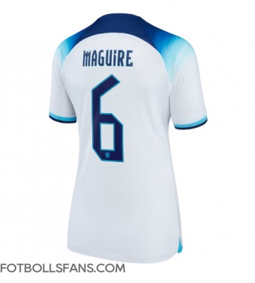 England Harry Maguire #6 Replika Hemmatröja Damer VM 2022 Kortärmad